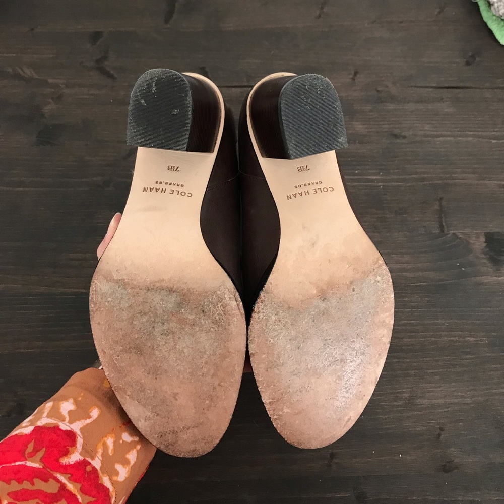 [Cole Haan] Brown Heeled Ankle Boot Booties - Picture 3 of 8